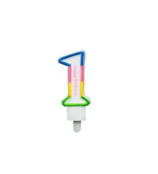 RAKAM MUM 8 CM / RAİNBOW