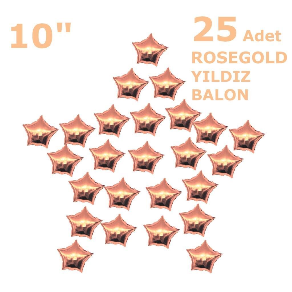 10'' YILDIZ FOLYO ROSE ( 25 Lİ )