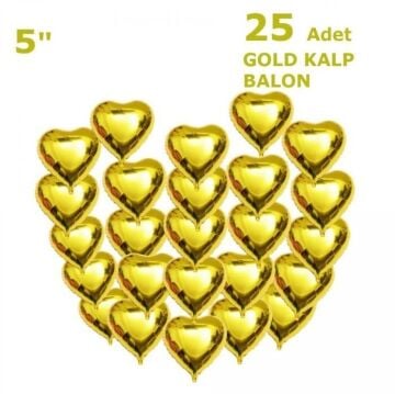 5'' KALP FOLYO GOLD ( 25 Lİ )
