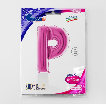 S/SHAPE FOİL BALON - LETTER -P- PINK