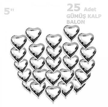 5'' KALP FOLYO GÜMÜŞ ( 25 Lİ )