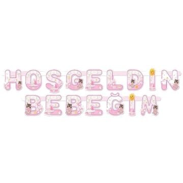 HOŞGELDİN BEBEĞİM BANNER - PEMBE