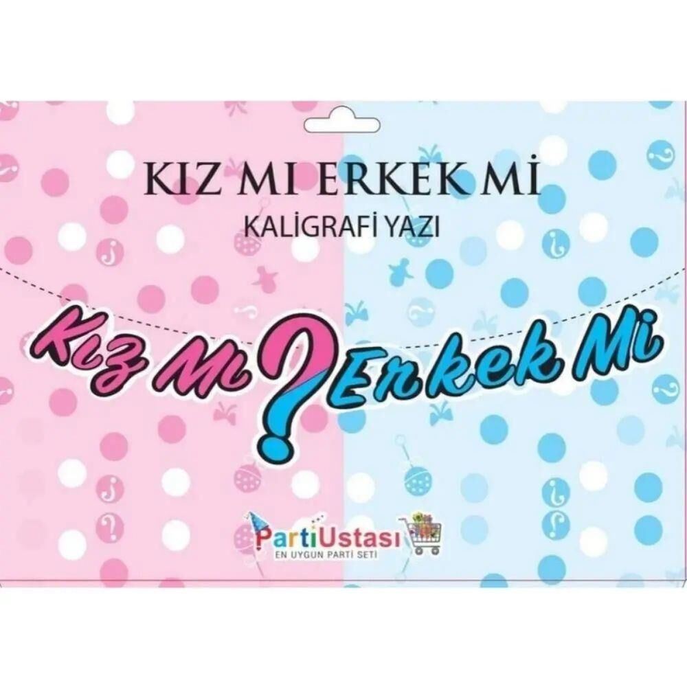 KIZ MI ERKEK Mİ KALİGRAFİ BANNER
