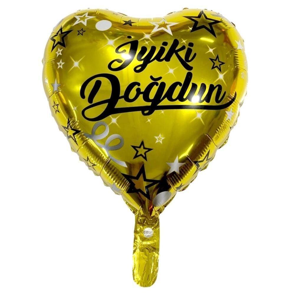 18'' KALP İYİ Kİ DOĞDUN GOLD FOLYO BALON