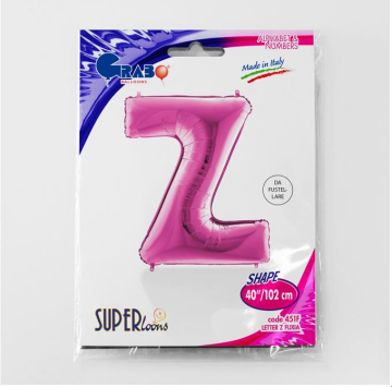 S/SHAPE FOİL BALON - LETTER -Z- PINK