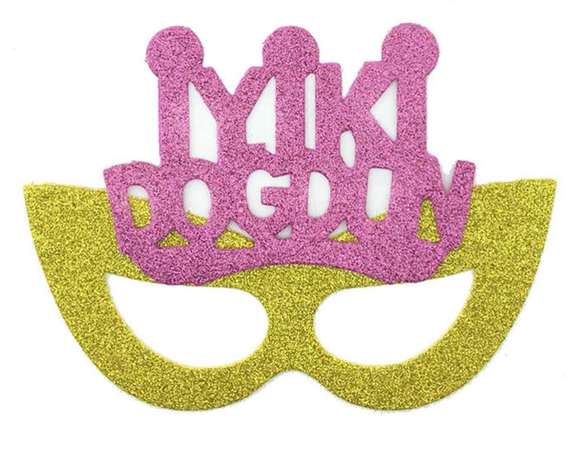 Simli Eva İyiki Doğdun Gözlük Pembe