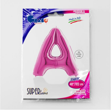S/SHAPE FOİL BALON - LETTER -A- PINK