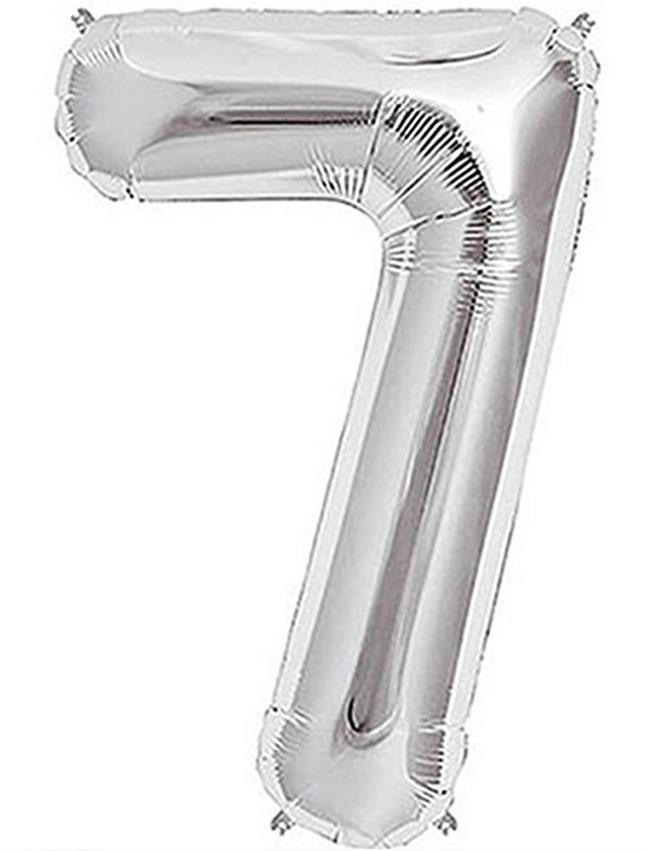S/SHAPE FOLYO BALON RAKAM -7- GÜMÜŞ