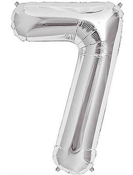 S/SHAPE FOLYO BALON RAKAM -7- GÜMÜŞ