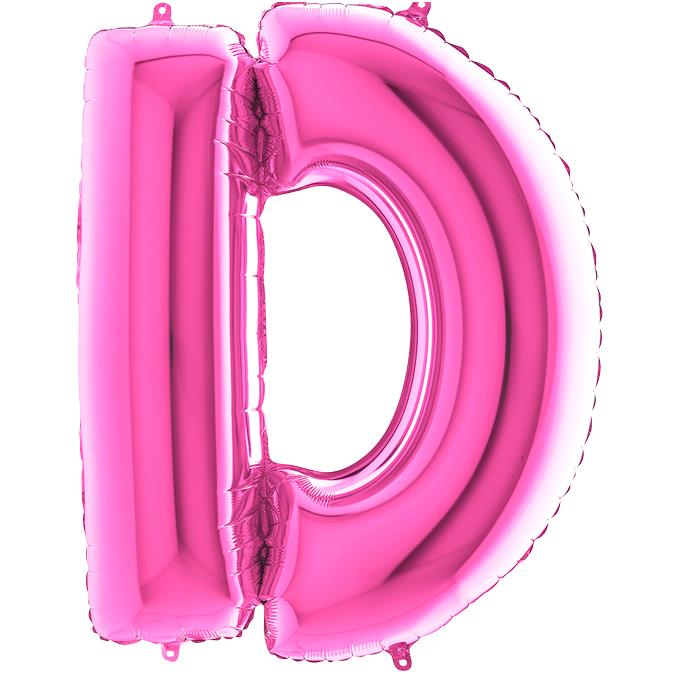 S/SHAPE FOİL BALON - LETTER -D- PINK