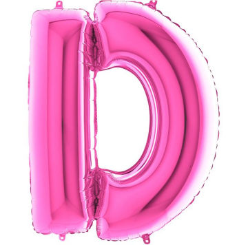 S/SHAPE FOİL BALON - LETTER -D- PINK