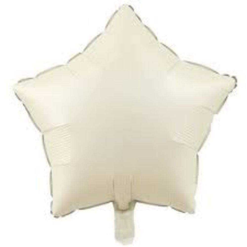 18'' YILDIZ KREM FOLYO BALON