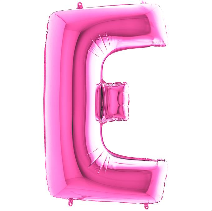 S/SHAPE FOİL BALON - LETTER -E- PINK