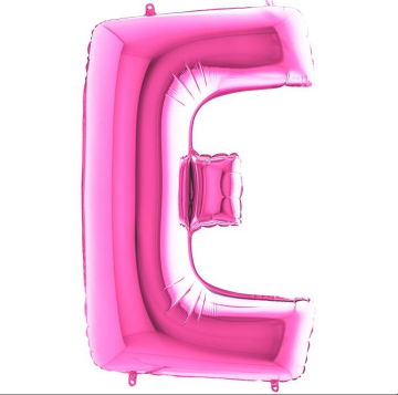 S/SHAPE FOİL BALON - LETTER -E- PINK