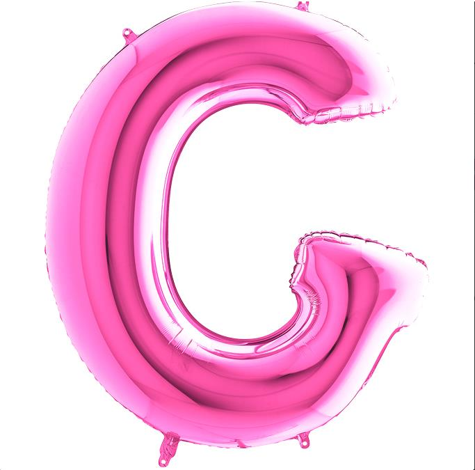 S/SHAPE FOİL BALON - LETTER -G- PINK