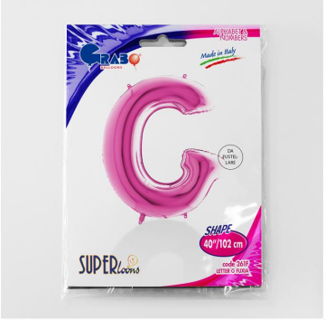 S/SHAPE FOİL BALON - LETTER -G- PINK