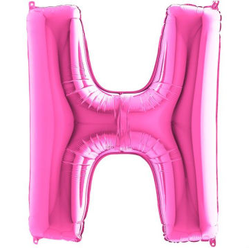 S/SHAPE FOİL BALON - LETTER -H- PINK