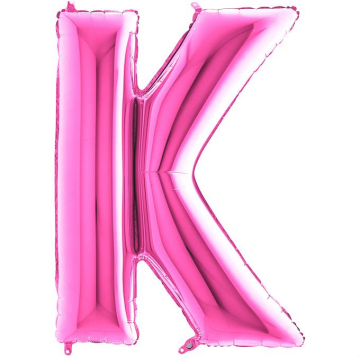 S/SHAPE FOİL BALON - LETTER -K- PINK