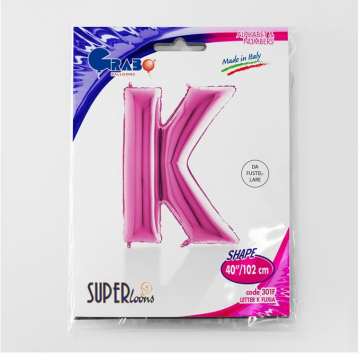 S/SHAPE FOİL BALON - LETTER -K- PINK