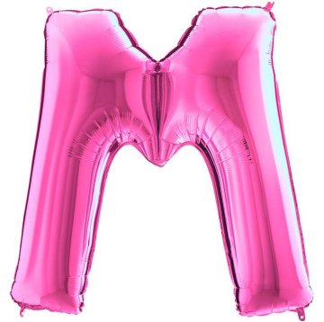 S/SHAPE FOİL BALON - LETTER -M- PINK