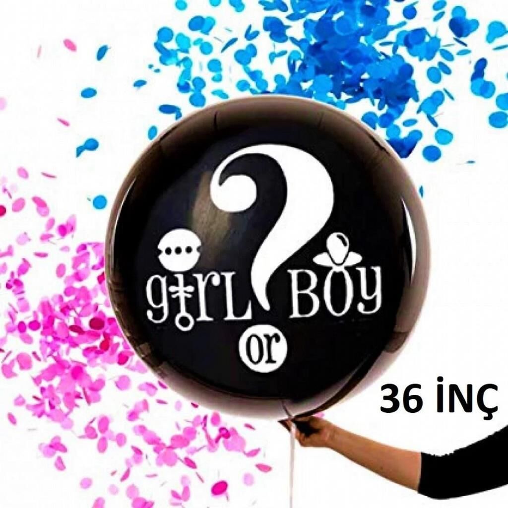 36'' CİNSİYET BALONU PULLU