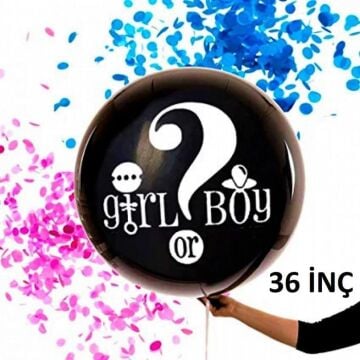 36'' CİNSİYET BALONU PULLU