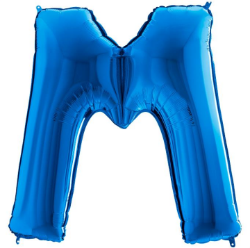 S/SHAPE FOİL BALON - LETTER -M- BLUE