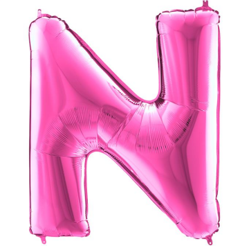 S/SHAPE FOİL BALON - LETTER -N- PINK