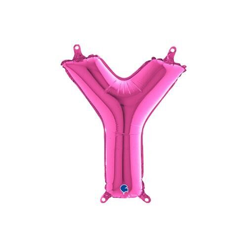 Harf Folyo Balon Y Pembe 35 Cm (Grabo)