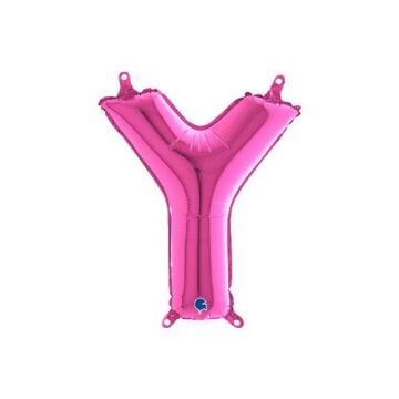 Harf Folyo Balon Y Pembe 35 Cm (Grabo)