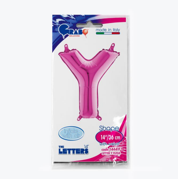 Harf Folyo Balon Y Pembe 35 Cm (Grabo)