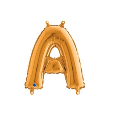 Harf Folyo Balon A Gold 35 Cm (Grabo)