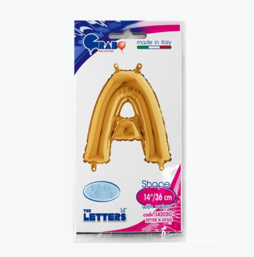 Harf Folyo Balon A Gold 35 Cm (Grabo)