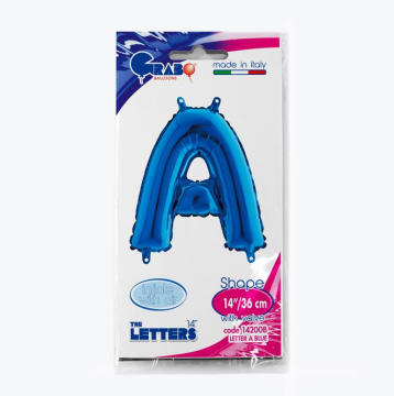 Harf Folyo Balon A Mavi 35 Cm (Grabo)