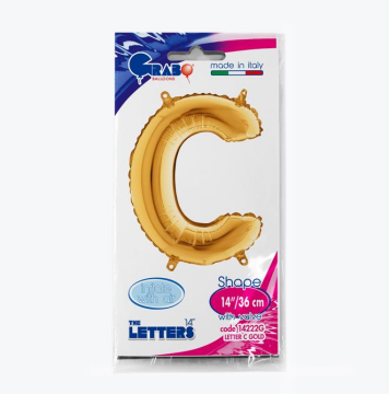 Harf Folyo Balon C Gold 35 Cm (Grabo)