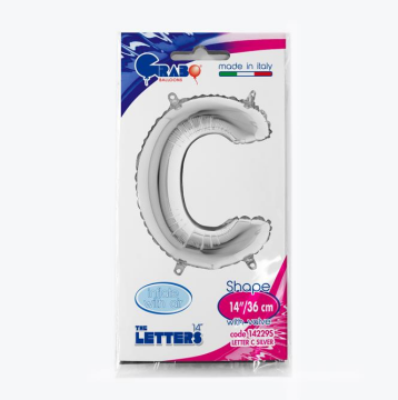 Harf Folyo Balon C Gümüş 35 Cm (Grabo)