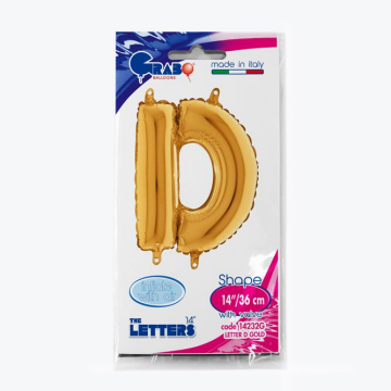Harf Folyo Balon D Gold 35 Cm (Grabo)