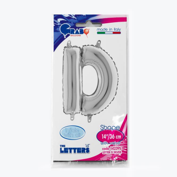 Harf Folyo Balon D Gümüş 35 Cm (Grabo)