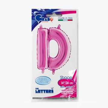 Harf Folyo Balon D Pembe 35 Cm (Grabo)
