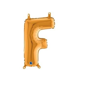 Harf Folyo Balon F Gold 35 Cm (Grabo)
