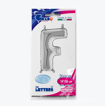 Harf Folyo Balon F Gümüş 35 Cm (Grabo)