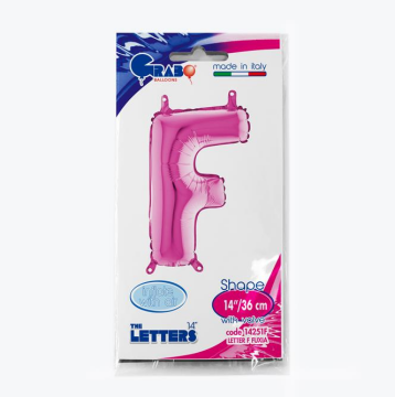 Harf Folyo Balon F Pembe 35 Cm (Grabo)