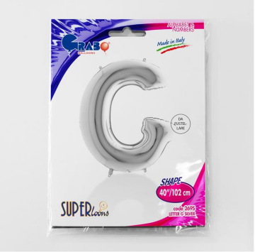 Harf Folyo Balon G Gümüş 35 Cm (Grabo)