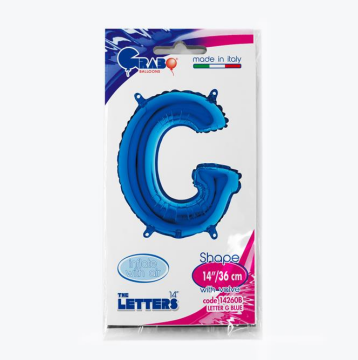 Harf Folyo Balon G Mavi 35 Cm (Grabo)