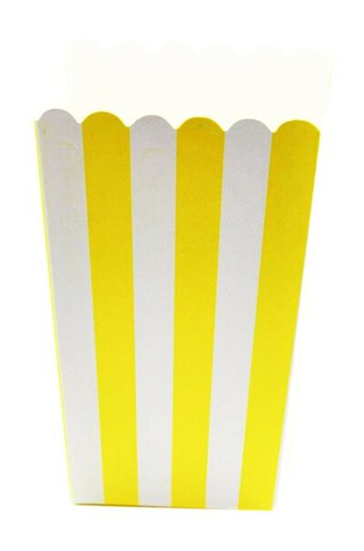 Popcorn Kutusu Sarı-Beyaz Çizgili