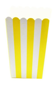 Popcorn Kutusu Sarı-Beyaz Çizgili
