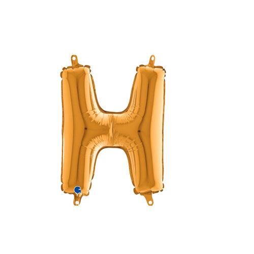 Harf Folyo Balon H Gold 35 Cm (Grabo)
