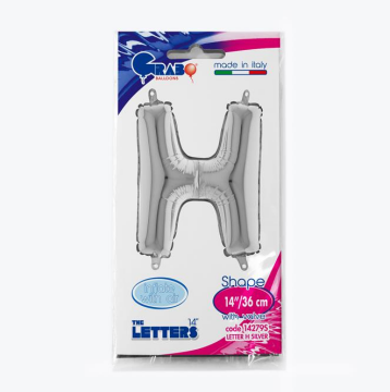 Harf Folyo Balon H Gümüş 35 Cm (Grabo)