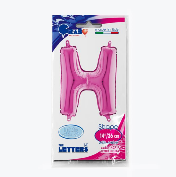 Harf Folyo Balon H Pembe 35 Cm (Grabo)
