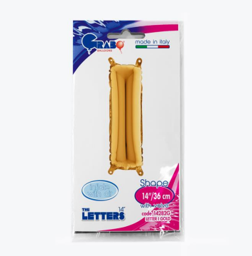 Harf Folyo Balon I Gold 35 Cm (Grabo)